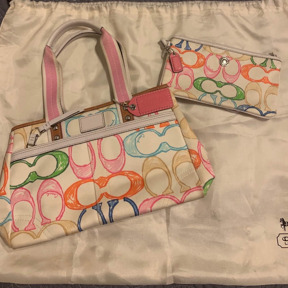 Used Coach and wristlet